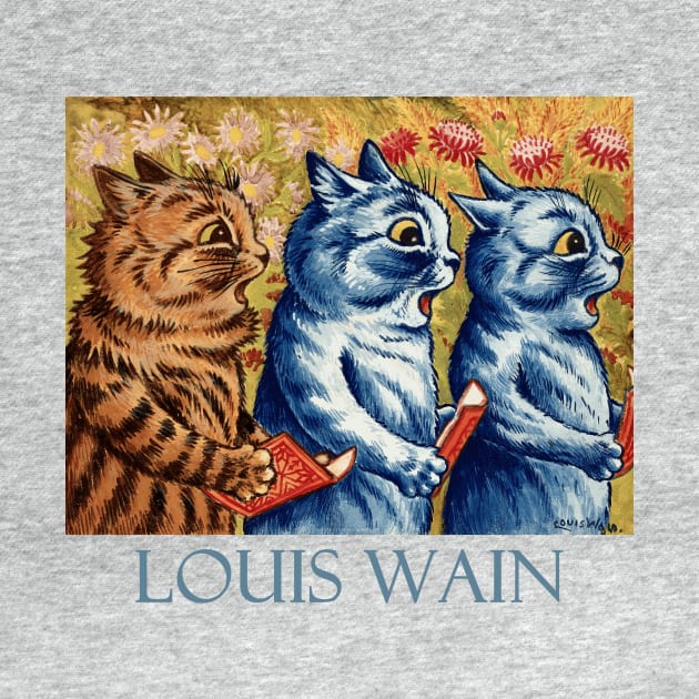 Three Cats Singing by Louis Wain by Naves